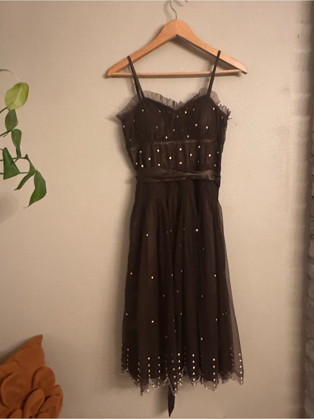 SCALA Sequin Tulle Midi Dress Y2K